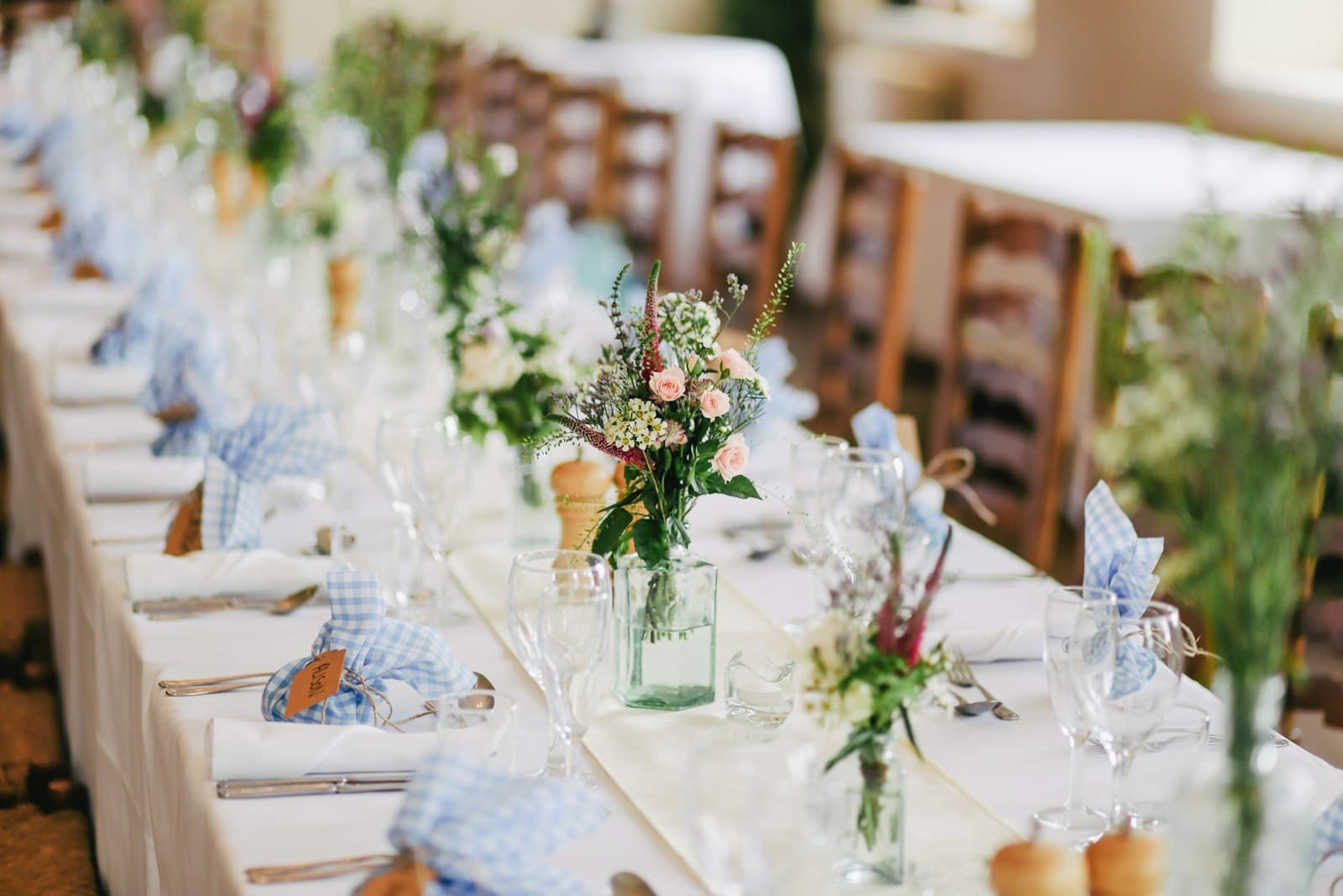 A floral aisle ready for guests